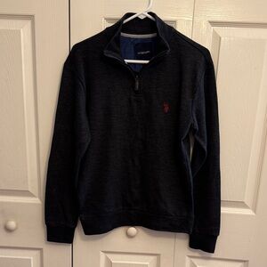 U.S. Polo Assn. Men's Dark Gray Zip-Up Sweater